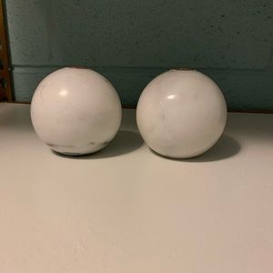 New. Pair of solid marble orbs/ paperweights